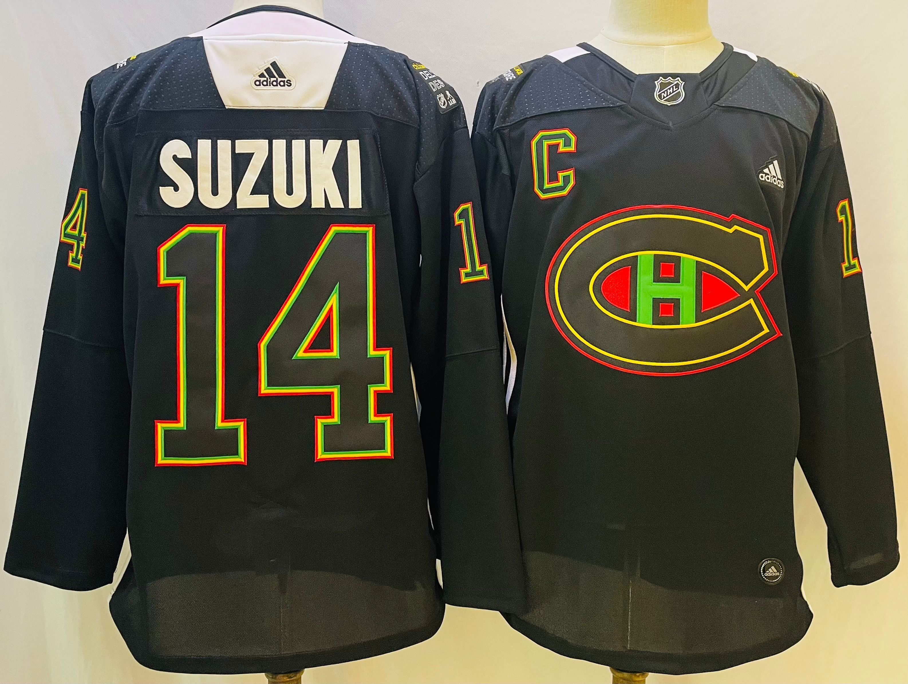 Men Montreal Canadiens #14 Suzuki Black 2026 Adidias NHL Jersey style 001